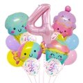 Candy ice cream balloon set with large pink number 4 for baby 4th birthday party decor - Ice Cream Candy Number 4