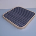 Champagne gold jewelry display tray with dark gray velvet 12 slots for rings and studs - 29.5x29.5cm Strip Ring Tray-Grey