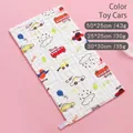 Soft cotton gauze baby towel with colorful car patterns and breathable fabric - 25*25cm【4 Layers】 / Car