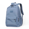 Mochila escolar azul minimalista para estudiantes con correas transpirables y bolsillo - Azul Cielo