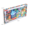 Educational soft baby cloth books set with sensory 3D animal tails in a gift box - Dinosaur Ocean Forest Farm Themes Bundle