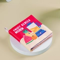 Zacht baby stoffen boekje fruitserie met felle kleuren en ophanglus voor vroege educatie - Fruitcognitie Stoffen Boek Tweetalige Versie