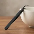 Pinzas de precisión curvas en negro mate para aplicación profesional de pestañas - Pinzas negras