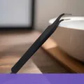 Precision matte black curved tweezers for professional false eyelash application - Black Tweezers