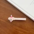 Barrette à cheveux chien rose mignon pour filles, en résine, taille 7,2 cm de long - Chien Rose Chapeau d'Anniversaire