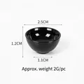 Miniatur-Puppenhausschale in Schwarz mit glänzendem Finish und Maßen - 2.5cm / Schwarz