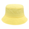 Quick-dry lightweight bucket hat in light yellow with pleated texture and reinforced brim - M (56-58cm) / Yellow
