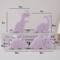 Set of four light purple dinosaur scented candles in various creative cartoon shapes - Purple Dinosaur - Set of 4
