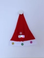 Kids glowing Christmas hat with snowman applique and red brushed fabric finish - Adult Glow Snowman