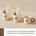 Cartoon student washroom set with two 480ml large mugs and one 300ml small cup - 2 Large Cups + 1 Small Cup