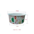 130ml Christmas foil baking cup with snowman pattern and 84mm top diameter - Christmas Style