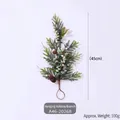 Artificial 45cm Christmas pine needle hanging swag with white berries and pine cones - Hanging Upside Down Branch (A46-20268)