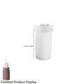 Silicone mold for heart embossed cylindrical candle, size 4.3x6.6cm for DIY crafting - Heart Vase / Small