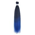 Extensions de cheveux Easy Braid 26 pouces avec dégradé du bleu foncé au bleu vif - Ombré Bleu Foncé vers Bleu Clair (FR-19)