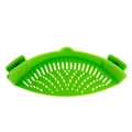 Scolapasta a clip in silicone verde con maglia a mezzaluna per pasta e verdure fresche - Verde