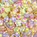 Mini resin flower charms with bow details in mixed candy colors for DIY jewelry making - 13# Translucent Butterfly Flower (Small)