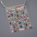 3D embossed Christmas nail art stickers TS-3265 with Santa Claus and Reindeer designs - TS-3265 Winter Christmas Night-New Relief