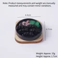 Miniature realistic teppanyaki beef steak keychain with broccoli on wooden tray charm - Black Sea Cucumber Teppanyaki - No Keychain
