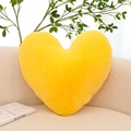Yellow heart-shaped plush pillow on a cozy sofa for stylish home decor and comfort - Yellow / 40CM