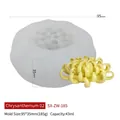 DIY flower silicone mold with yellow chrysanthemum candle, 95x35mm size and 43ml capacity - Chrysanthemum ZW-185