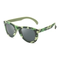 Kids camo sunglasses with green camouflage frames and dark grey protective lenses - Green Camouflage