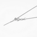 Adjustable silver box chain necklace with slider bead and needle end in stainless steel - Box Chain / 1.1mm*45cm / Steel