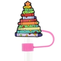 Colorful silicone Christmas tree straw topper with star for 10mm straw decoration - 11 Colorful Crayons Tree