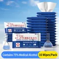 75% alcohol wipes pack of 10 pieces with 99.9% sterilization rate in blue and white - 10 Sheets Alcohol Wipes Standard