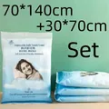 Disposable cotton bath towel set including 70x140cm towel and 30x70cm face cloth for travel - Thickened Bath Towel (70*140cm) And Towel (30*70cm) Set / Thickened Set