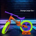 Orange large size balancing car toy with purple seat and vibrant green wheels - Large / Orange