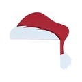 Décoration de coin de porte de Noël en métal avec un design de bonnet de Père Noël rouge - Style Bonnet de Noël à Angle Droit 2 (20cm)