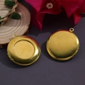 Pendentifs médaillons ronds en laiton doré avec motifs floraux vintage pour bijoux DIY - N°36 Médaillon Rond Rainuré (32.5*36mm)