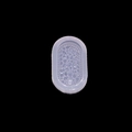 Oval translucent silicone mold with diamond patterns for resin jewelry making - 2# Translucent Oval