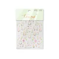 Stickers nail art fleurs avec muguet rose et diamants en cristal étincelants - Muguet Rose - Cristal Diamant (TO-4857)