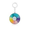 Colorful spinning food decision wheel keychain with white background reflection - Food Choice Keychain / Rainbow Spinner A Keychain