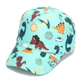 Casquette de baseball pour enfants vert menthe avec motifs dinosaures et voitures - 52-54cm / Vert Menthe Dino Soleil Voiture (#11)
