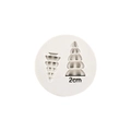Witte siliconen vorm voor 2cm kerstbomen voor DIY-taartdecoratie en chocolade maken - Dubbele Boom Ronde Stijl (15-395) / Grijs