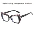 Montatura per occhiali geometrica cat-eye irregolare in TR90 bianco marmo e nero - Marmo Bianco Nero