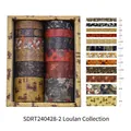 12 Rollen Washi Tape Set mit traditionellen chinesischen Mustern in verschiedenen Breiten - Loulan Träume