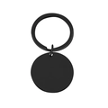 Étiquette ronde simple / Noir