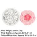 Rose flower silicone mold for chocolate and fondant with detailed floral petal pattern - Layered Petal Style(15-216) / Gray