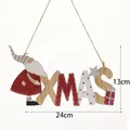 Wooden XMAS sign decoration featuring Santa Claus and red gift box in 24cm size - Type 2 (XMAS Santa Claus Design)