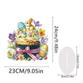 DIY Osterhasen Acryl Diamantgemälde Tischdeko mit Cupcake und Ostereiern - Hase auf Cupcake (Stil 19)