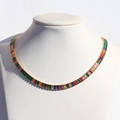 18K Gold 2.5*5mm Horizontal Rainbow