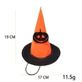 Cappello da strega di Halloween per animali domestici con zucca e dettagli delle misure - Taglia unica / Cappello da strega / Arancione