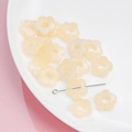 DIY creamy white 14mm acrylic flower beads for handmade jewelry accessories with T-pin - 14mm / 11# Transparent Dyeing (kp6522)