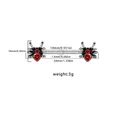 Industrial barbell piercing with spider design measuring 34mm length and 1.6mm gauge - Red Spider Industrial Barbell