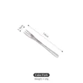 Forchetta da dessert giapponese in acciaio inox 304 opaco, lunghezza 14cm, spazzolato - Topper per Torte