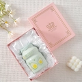 Avocado pattern ceramic mug gift set with light green bottle in a pink ribbon box - (Gift Box) Avocado