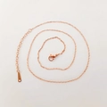Elegant rose gold stainless steel cable chain necklace with lobster clasp and extender - Rose Gold Cable Chain